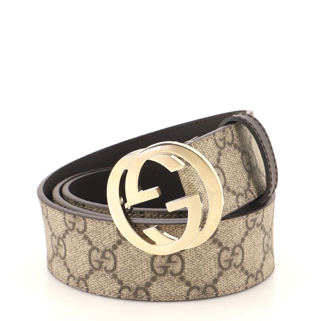 Interlocking G Belt GG Coated Canvas Wide 90