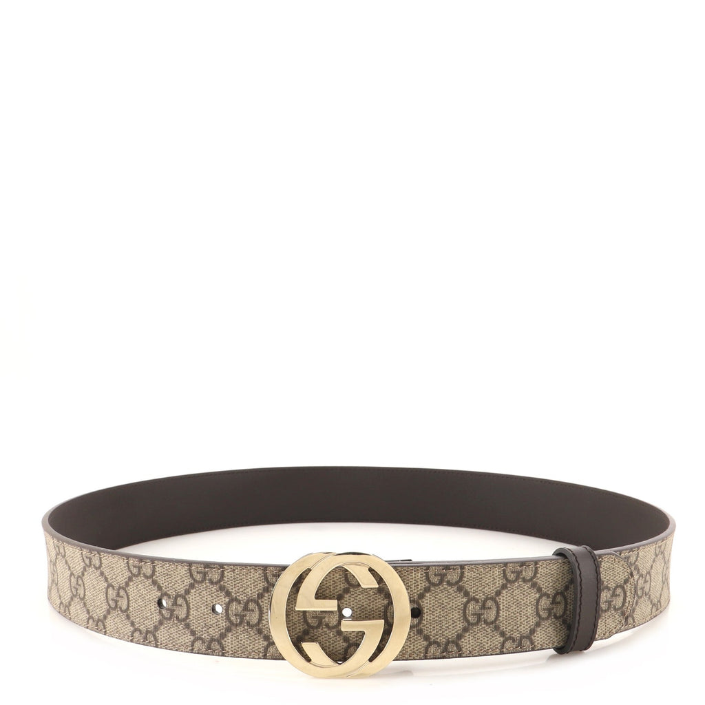 Interlocking G Belt GG Coated Canvas Wide 90