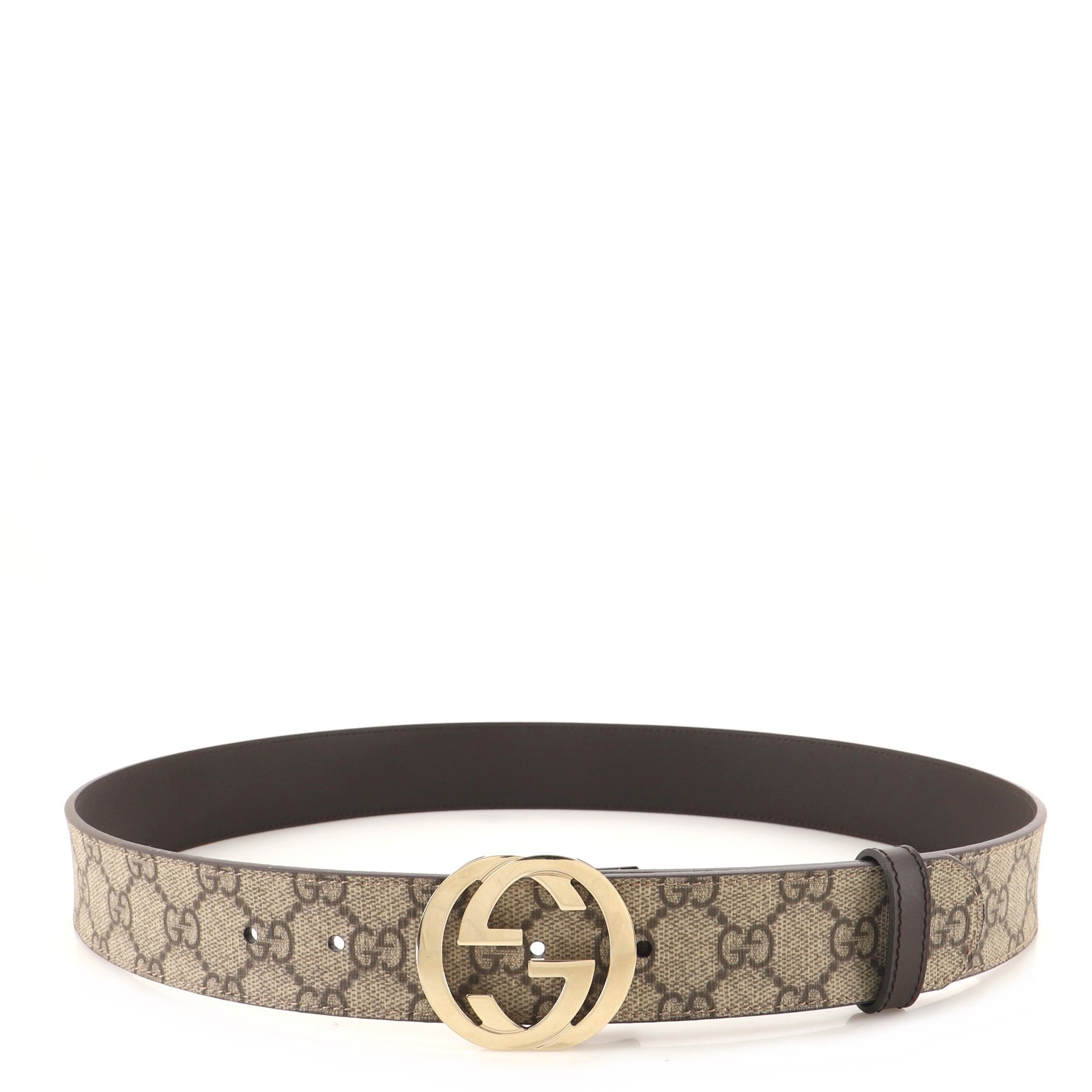 Interlocking G Belt GG Coated Canvas Wide 90