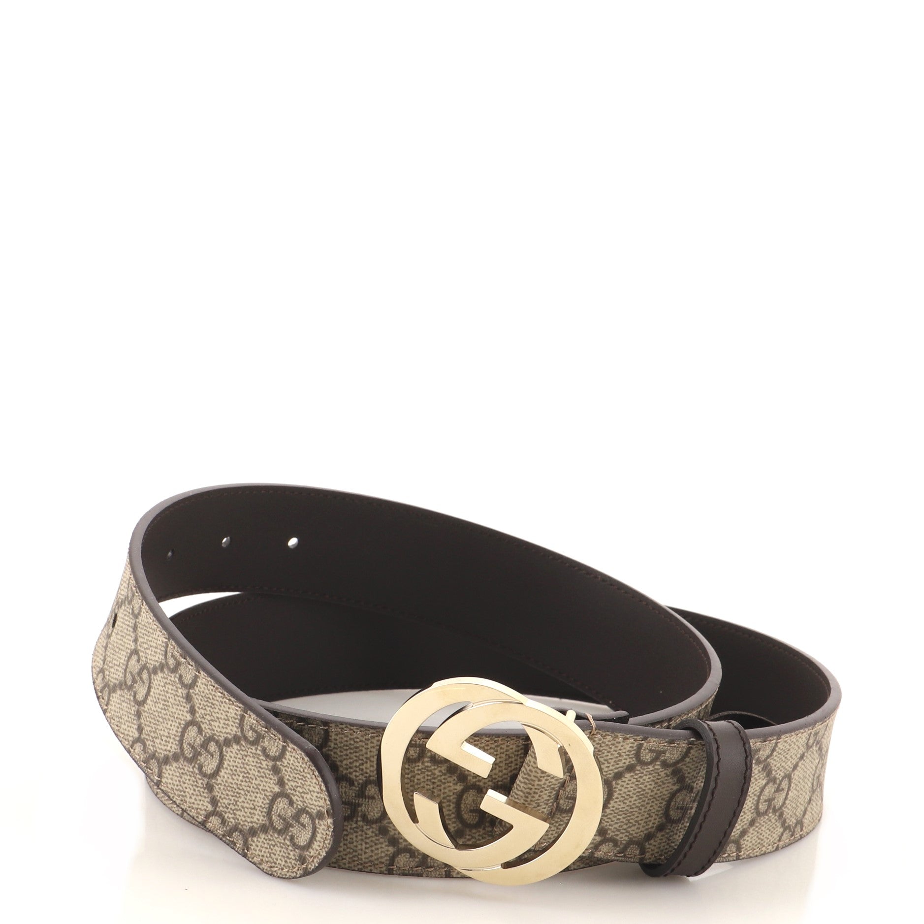 Interlocking G Belt GG Coated Canvas Wide 90