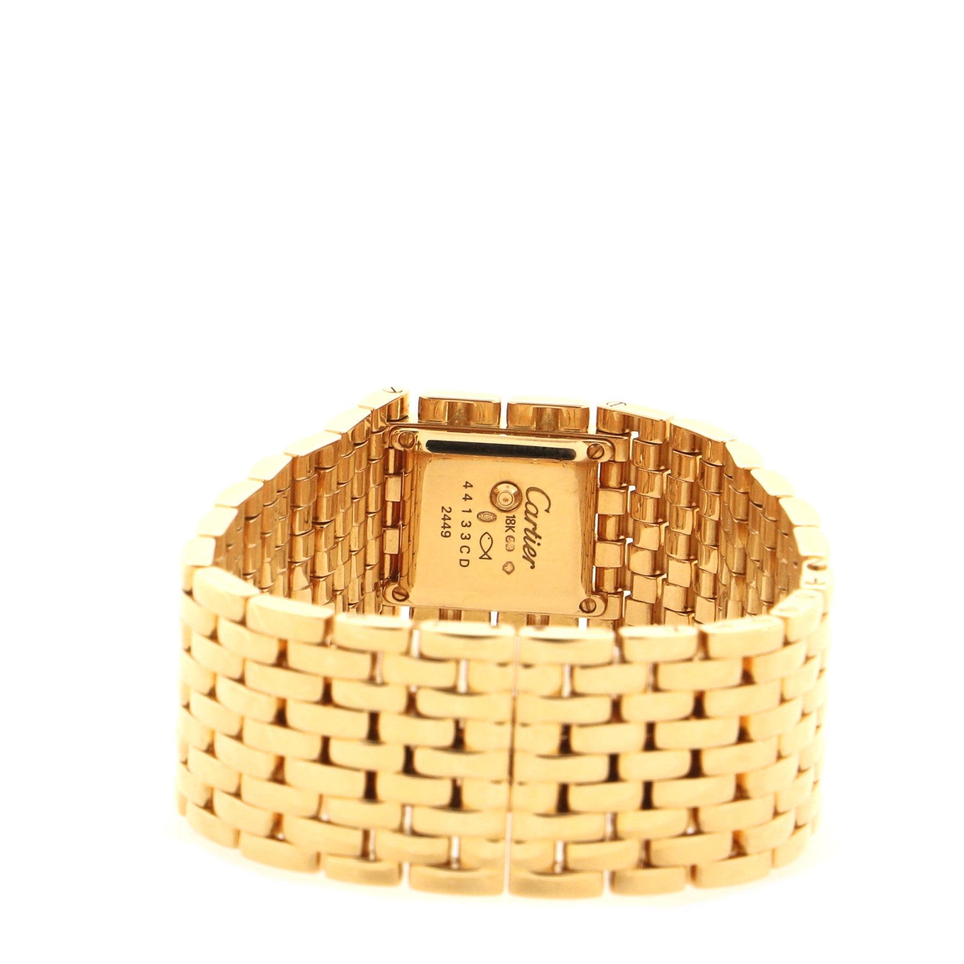 Panthere Ruban Quartz Watch Yellow Gold with Diamond Markers 21