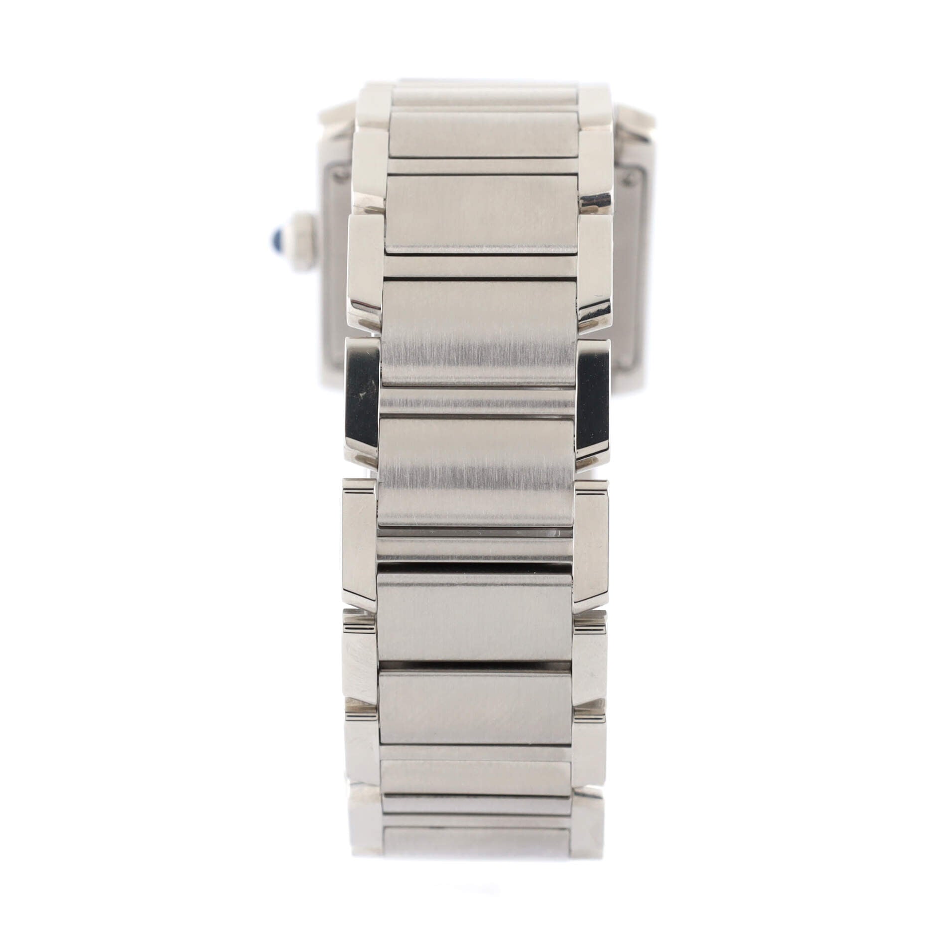 Tank Francaise Quartz Watch Stainless Steel with Diamond Bezel 25