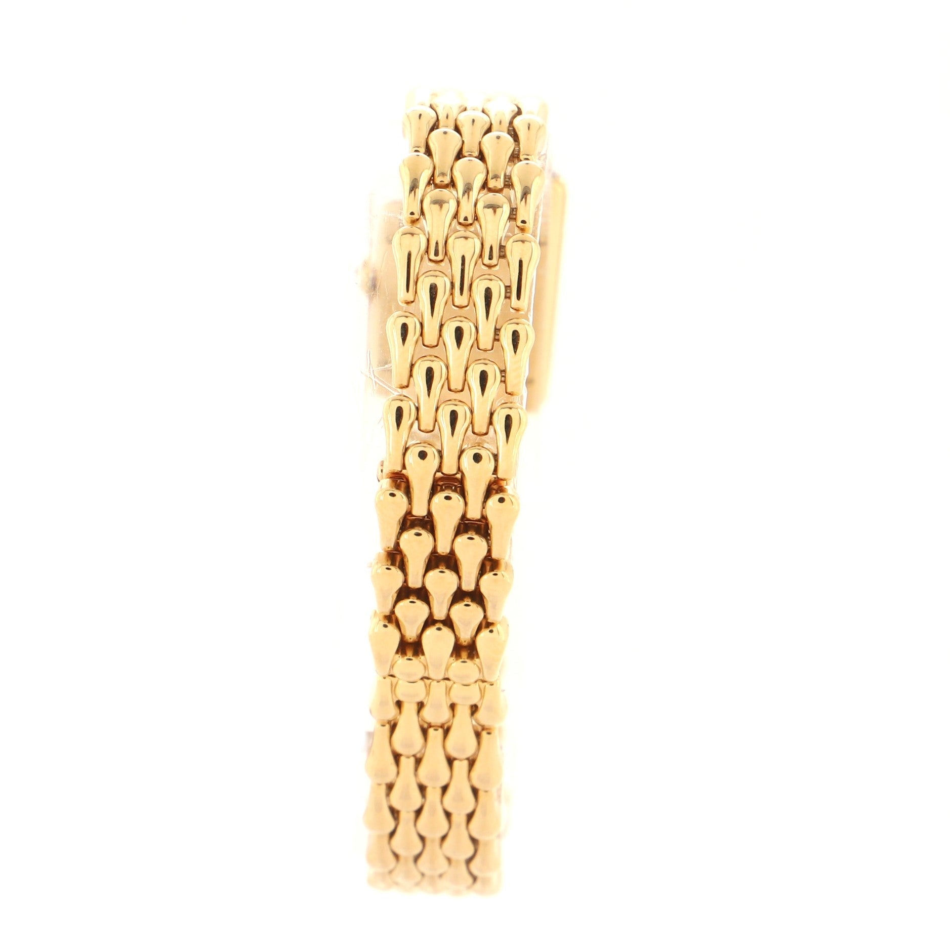 Tank Mini Quartz Watch Yellow Gold with Diamond Bezel 16