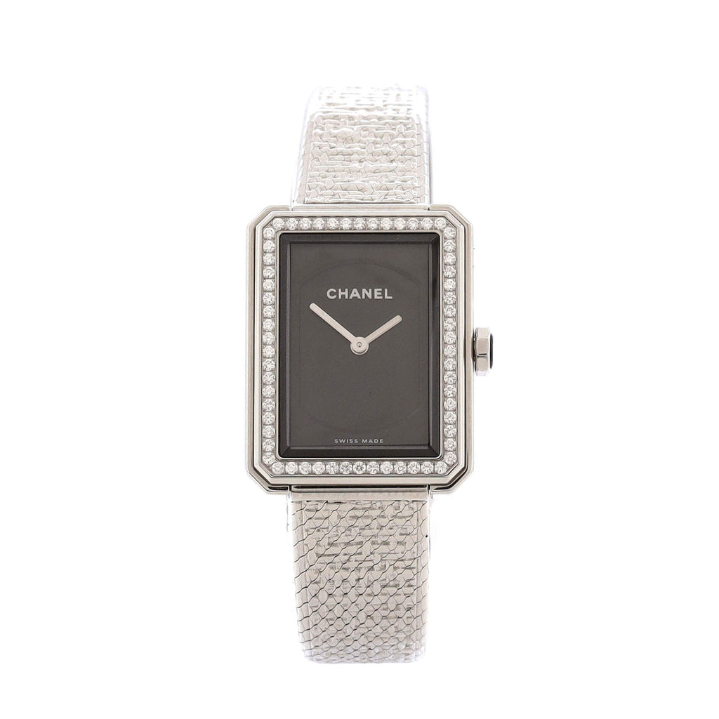 Boy-Friend Tweed Quartz Watch Stainless Steel with Diamond Bezel 21