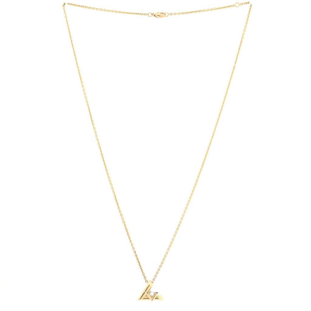 LV Volt One Pendant Necklace 18K Yellow Gold with Diamond Small