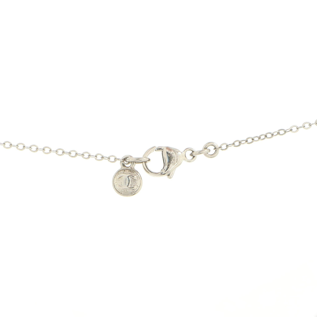 CC Teardrop Pendant Necklace Metal with Crystals