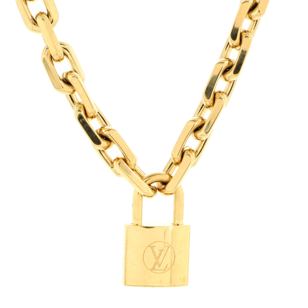 LV Edge Cadenas Pendant Necklace Metal