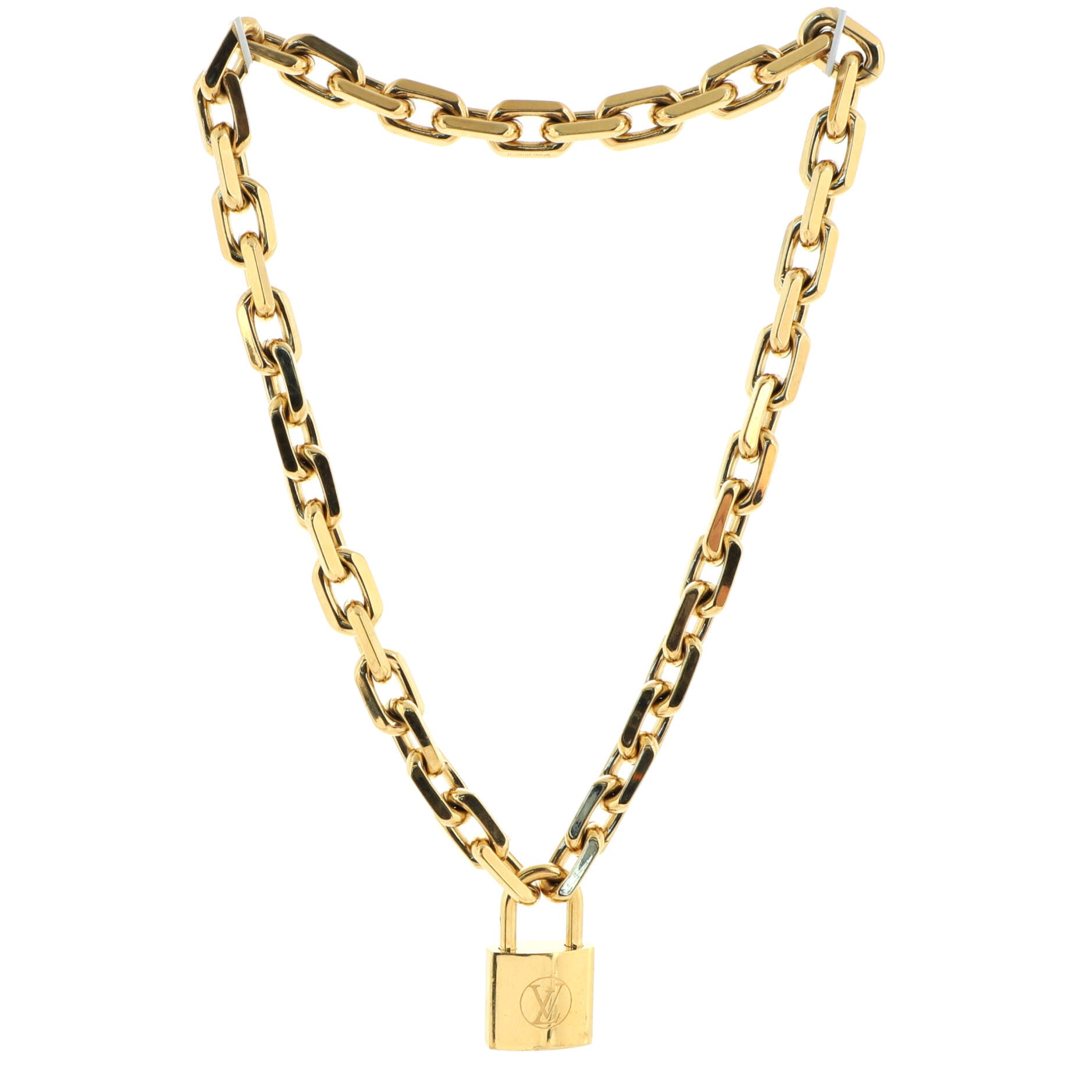 LV Edge Cadenas Pendant Necklace Metal