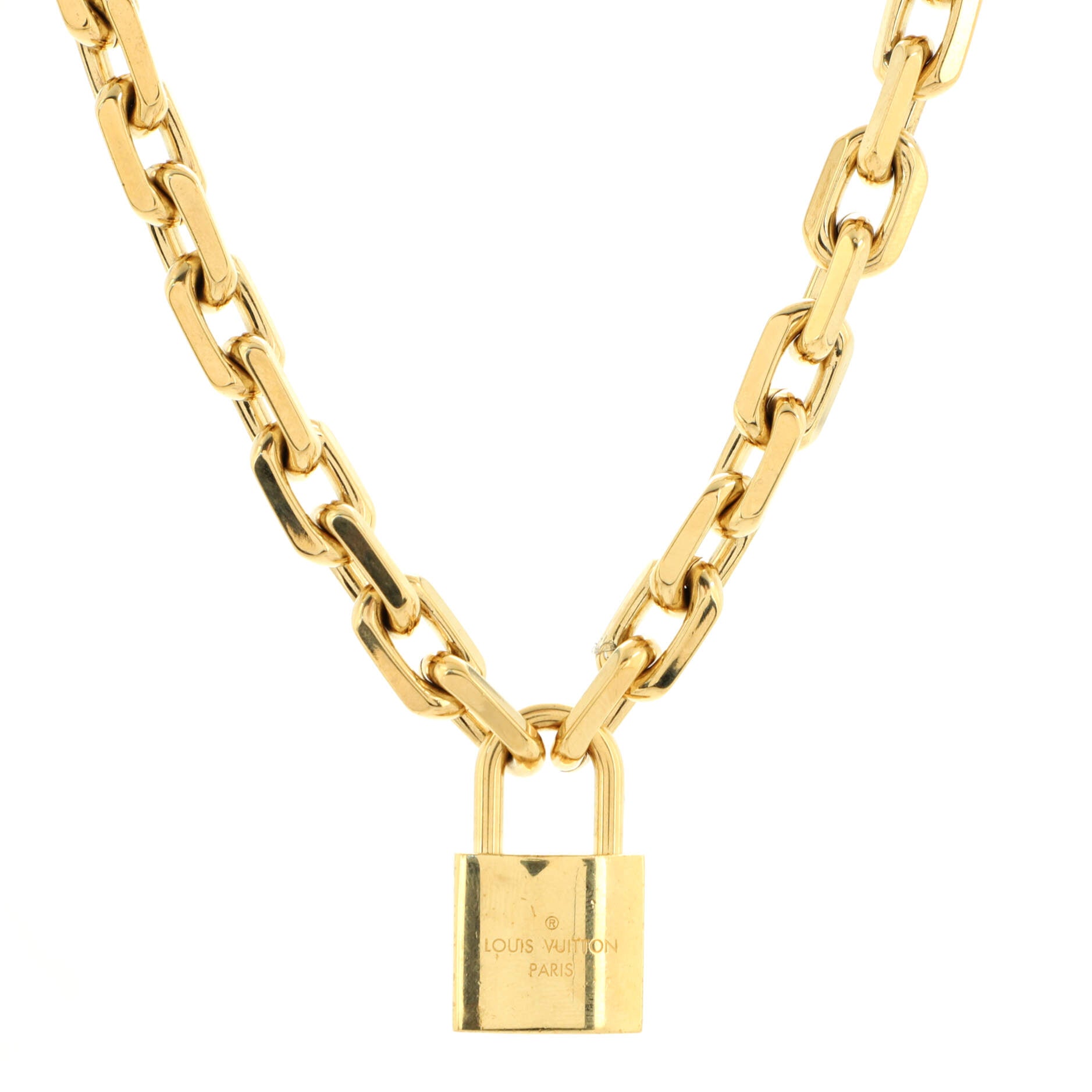 LV Edge Cadenas Pendant Necklace Metal
