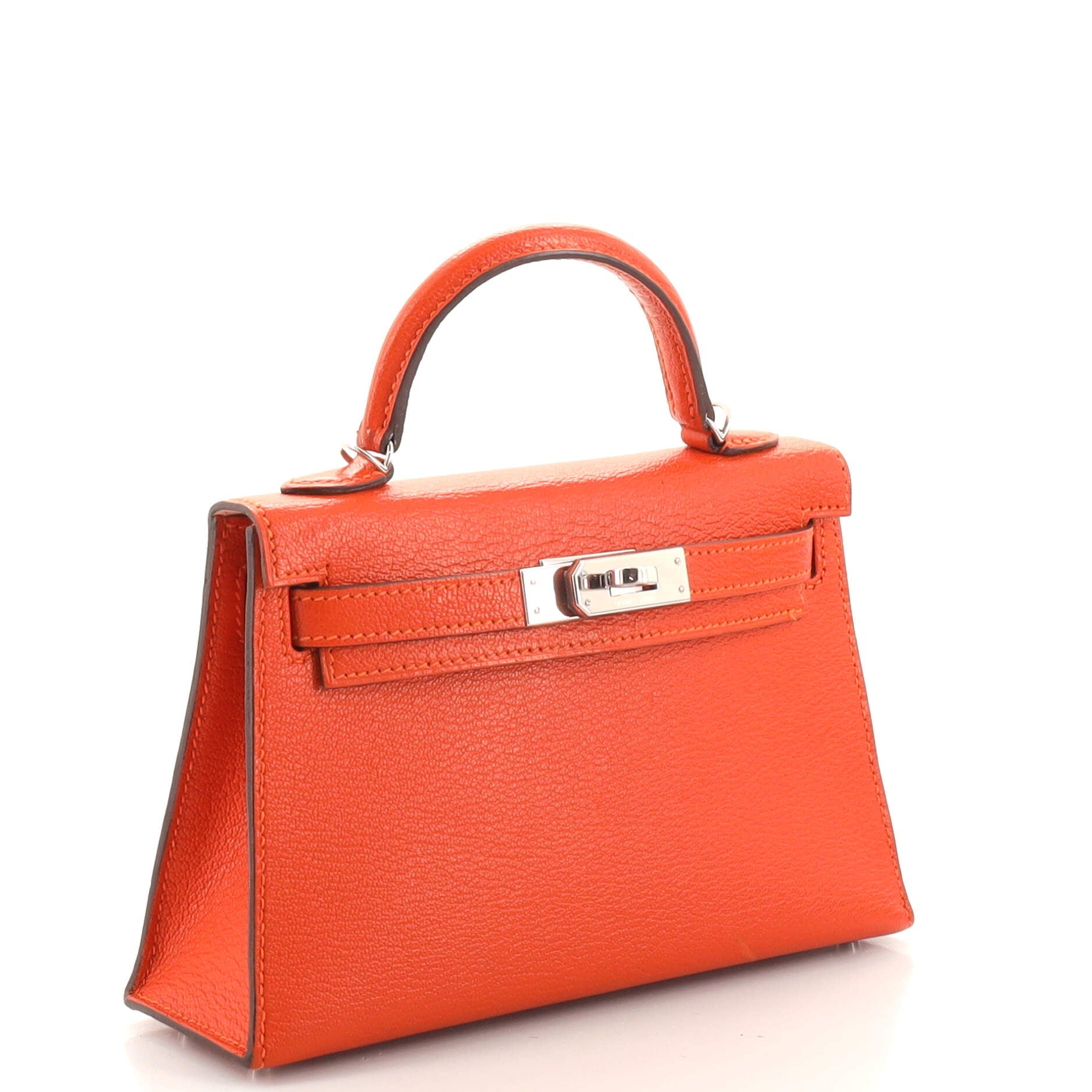 Kelly Mini II Bag Verso Chevre Mysore with Palladium Hardware 20