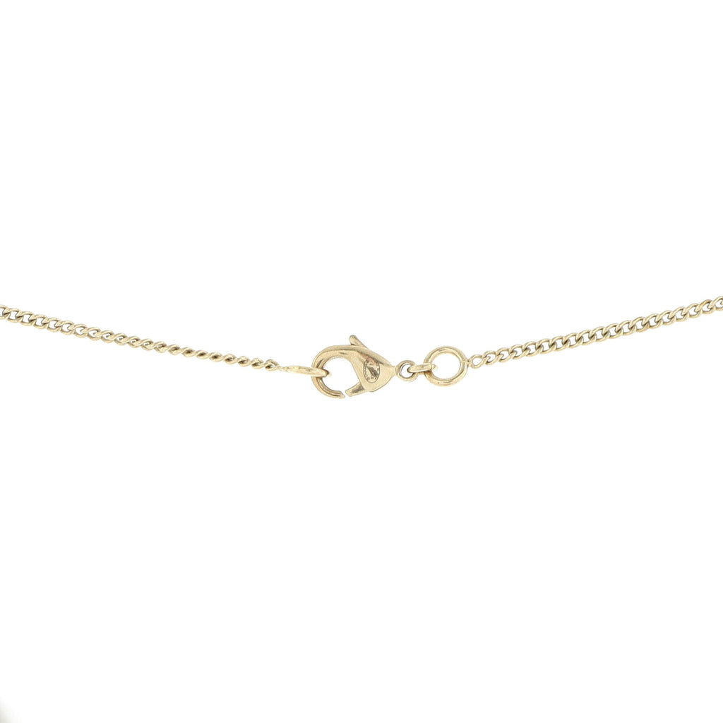 CC Bow Drop Pendant Necklace Metal with Crystals