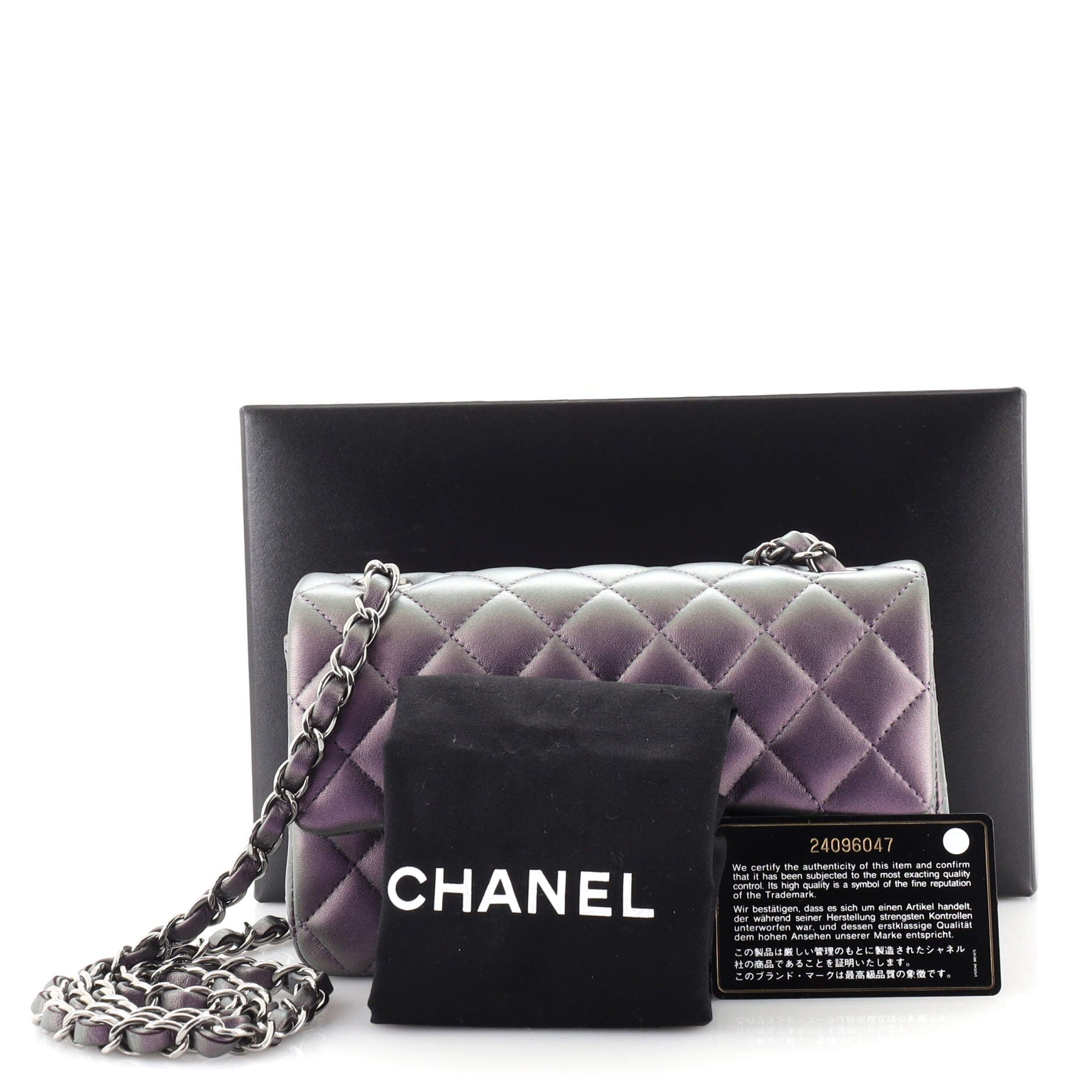 Classic Single Flap Bag Quilted Iridescent Calfskin Mini