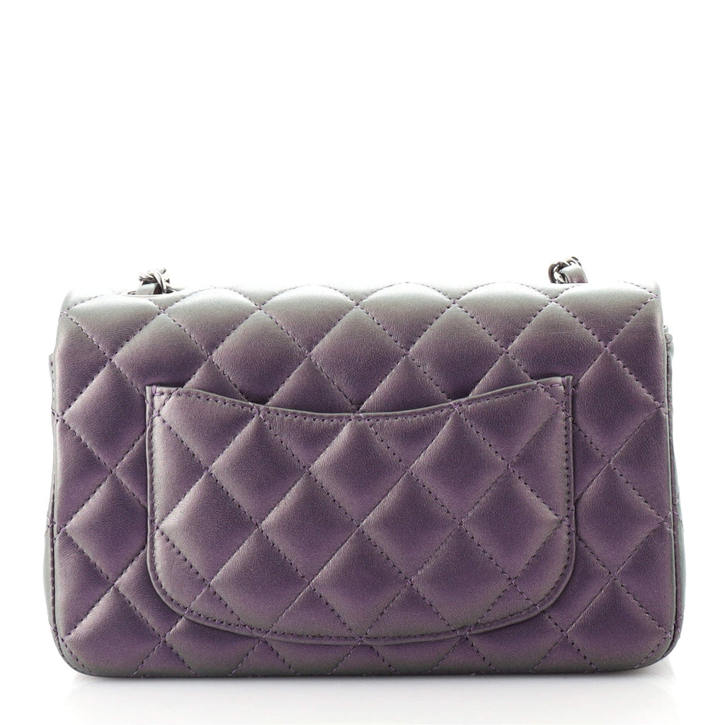 Classic Single Flap Bag Quilted Iridescent Calfskin Mini