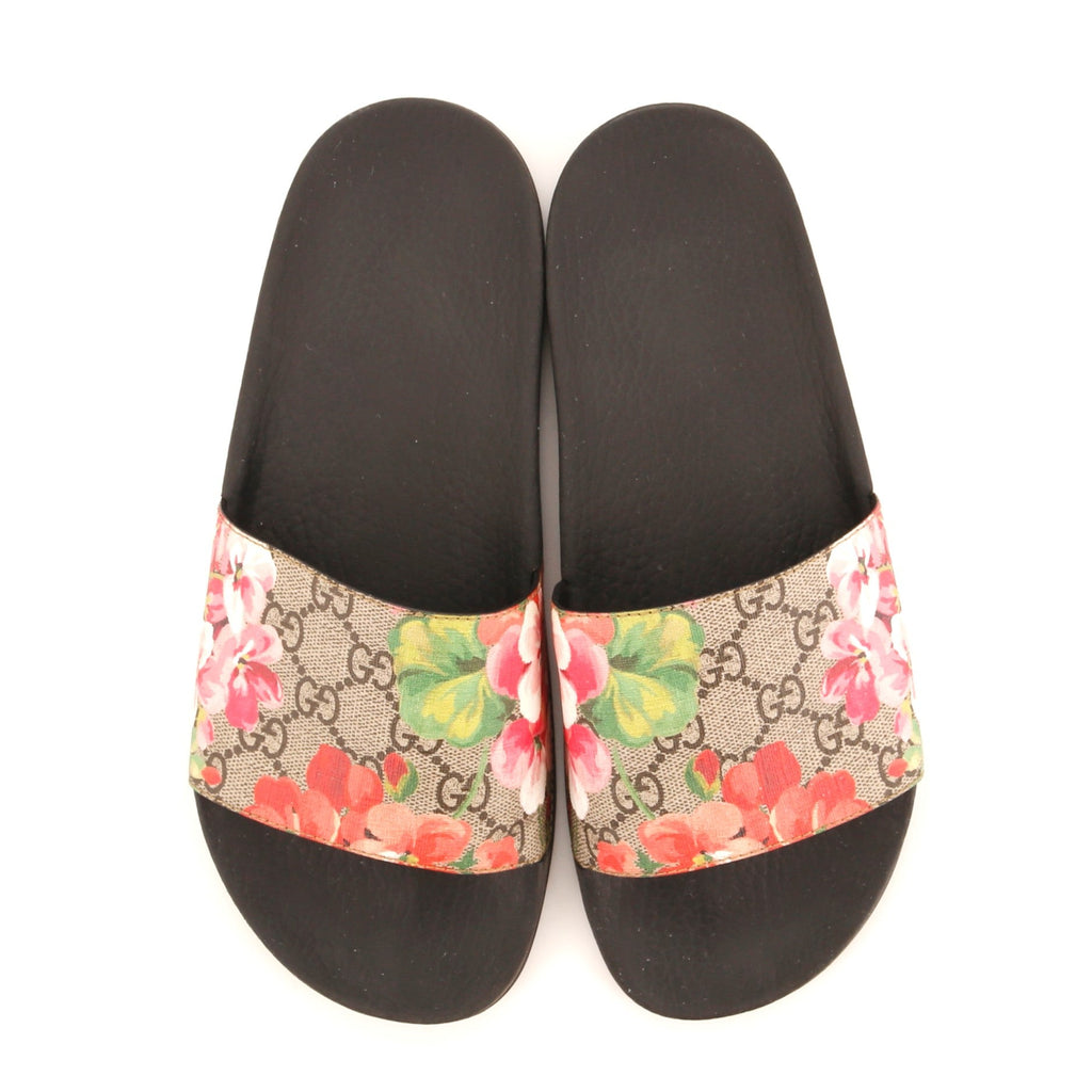 Slide Sandals Printed GG Coated Canvas