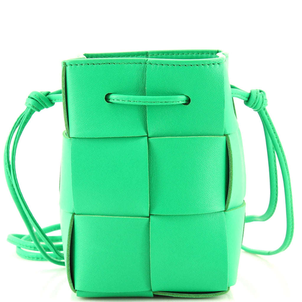 Cassette Bucket Bag Maxi Intrecciato Leather Mini