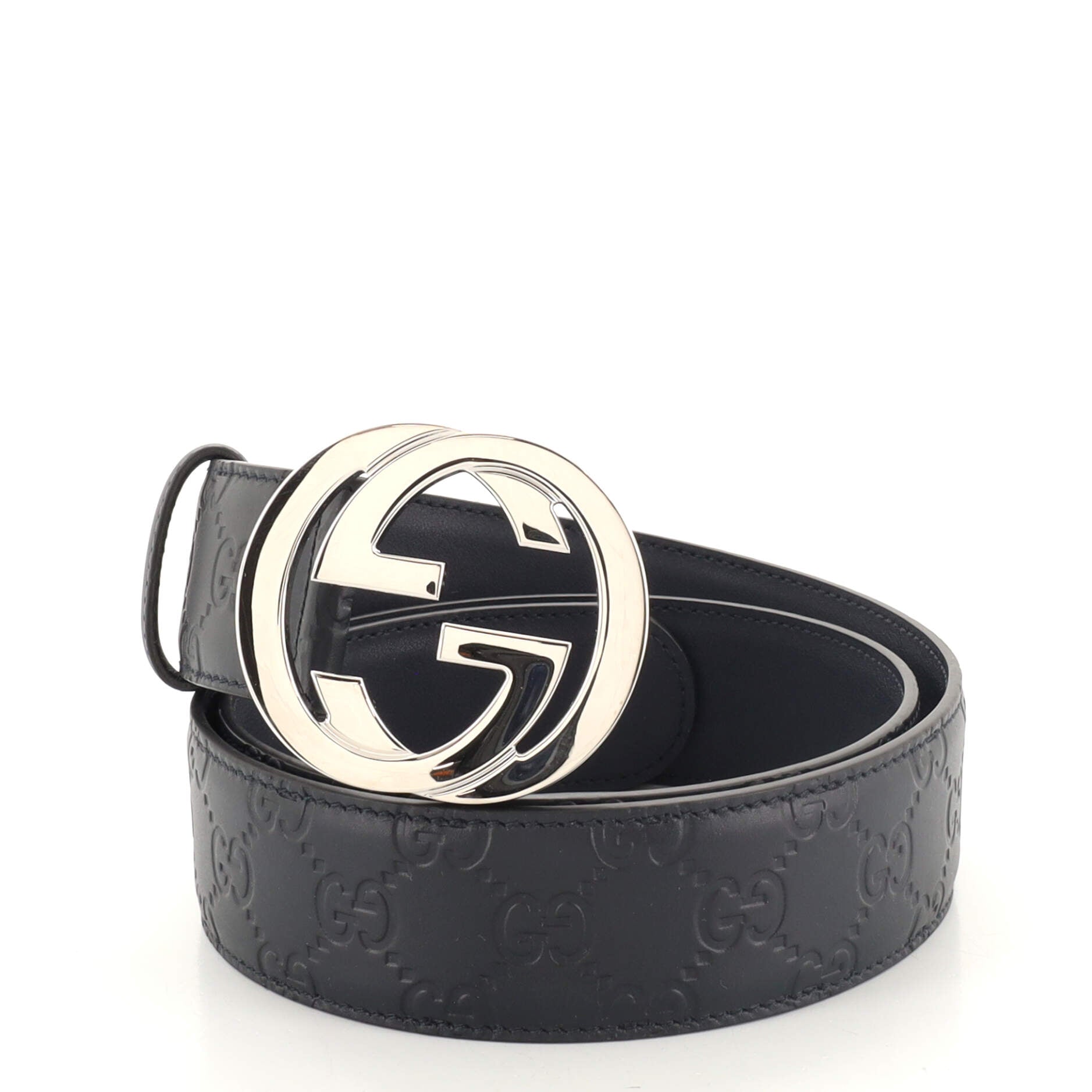 Interlocking G Belt Guccissima Leather Wide 95