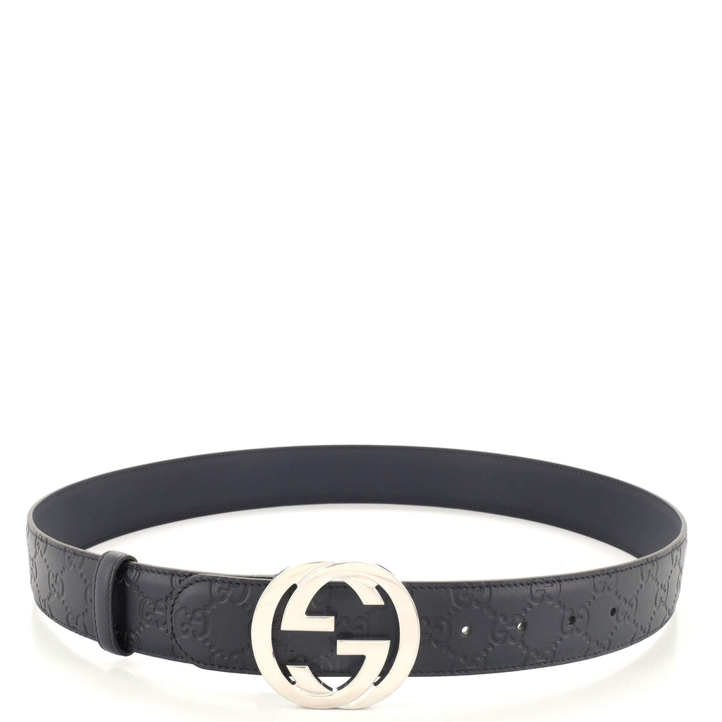 Interlocking G Belt Guccissima Leather Wide 95