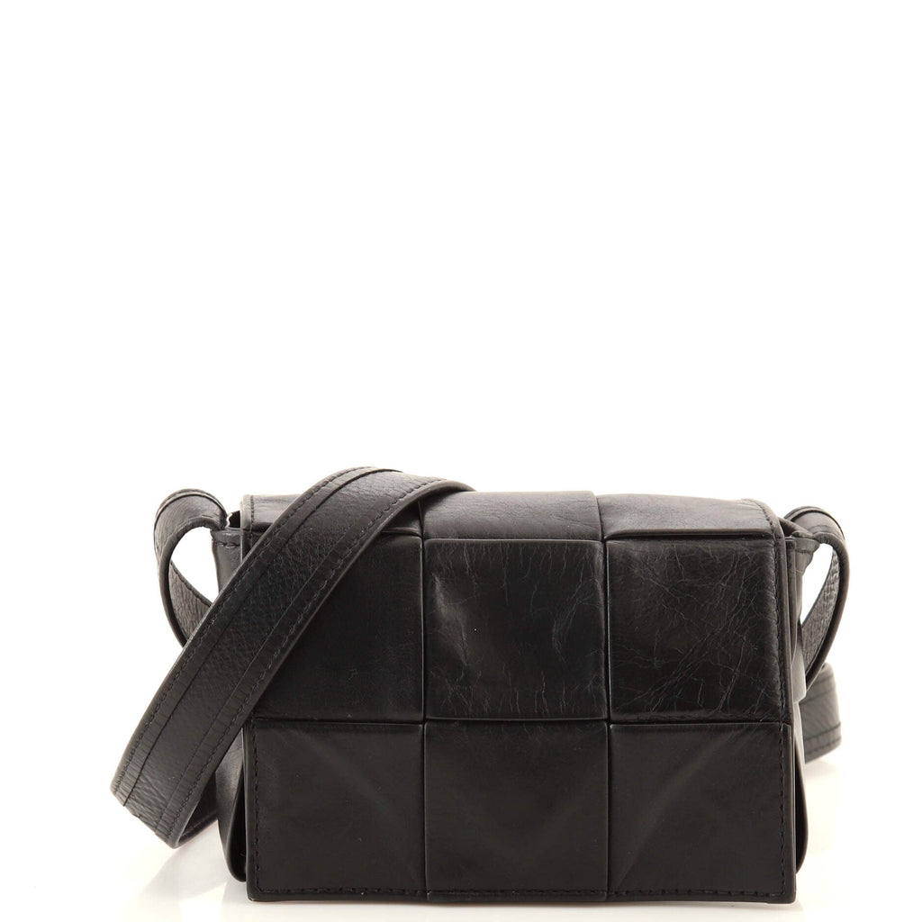 Cassette Crossbody Bag Maxi Intrecciato Leather Extra Mini