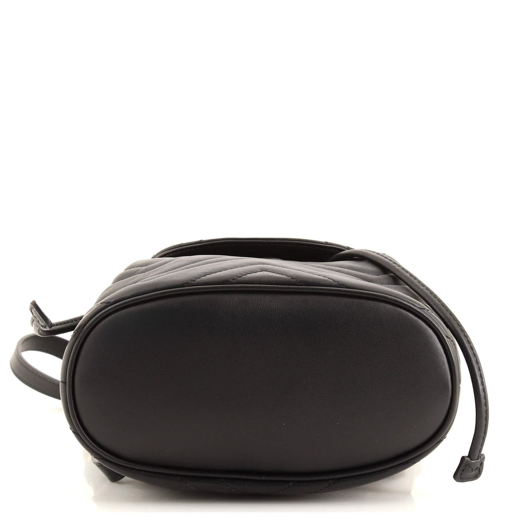 GG Marmont Drawstring Backpack Matelasse Leather Mini