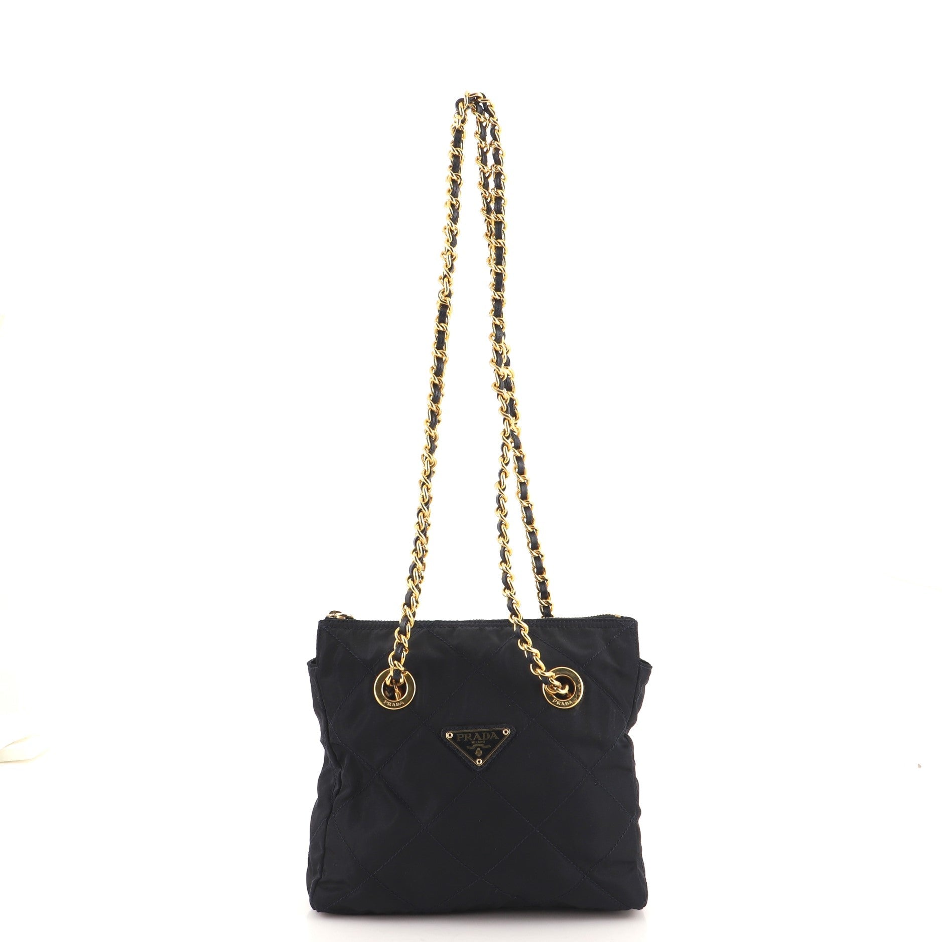 Chain Shoulder Bag Quilted Tessuto Mini
