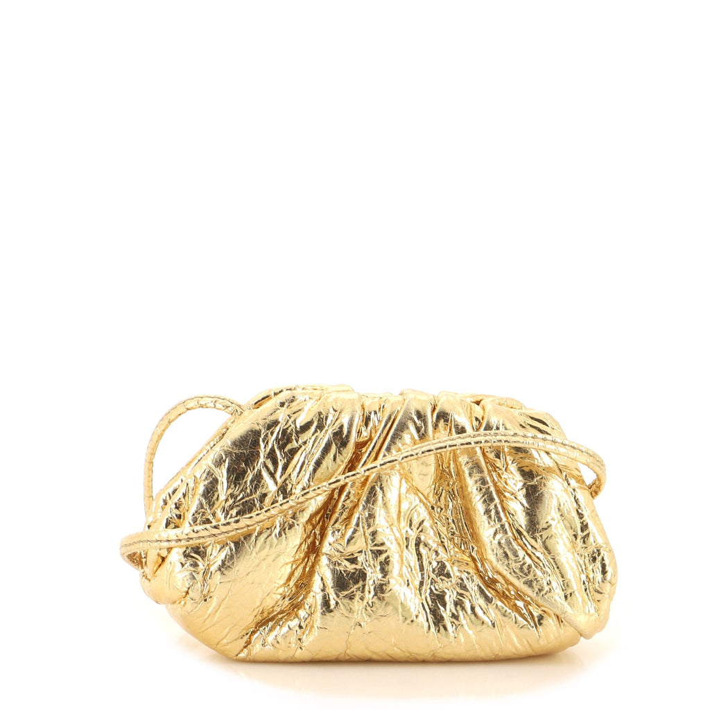 The Pouch Crinkled Metallic Leather Mini