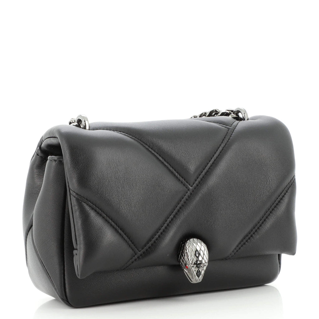 Serpenti Cabochon Shoulder Bag Diagonal Quilted Leather Mini