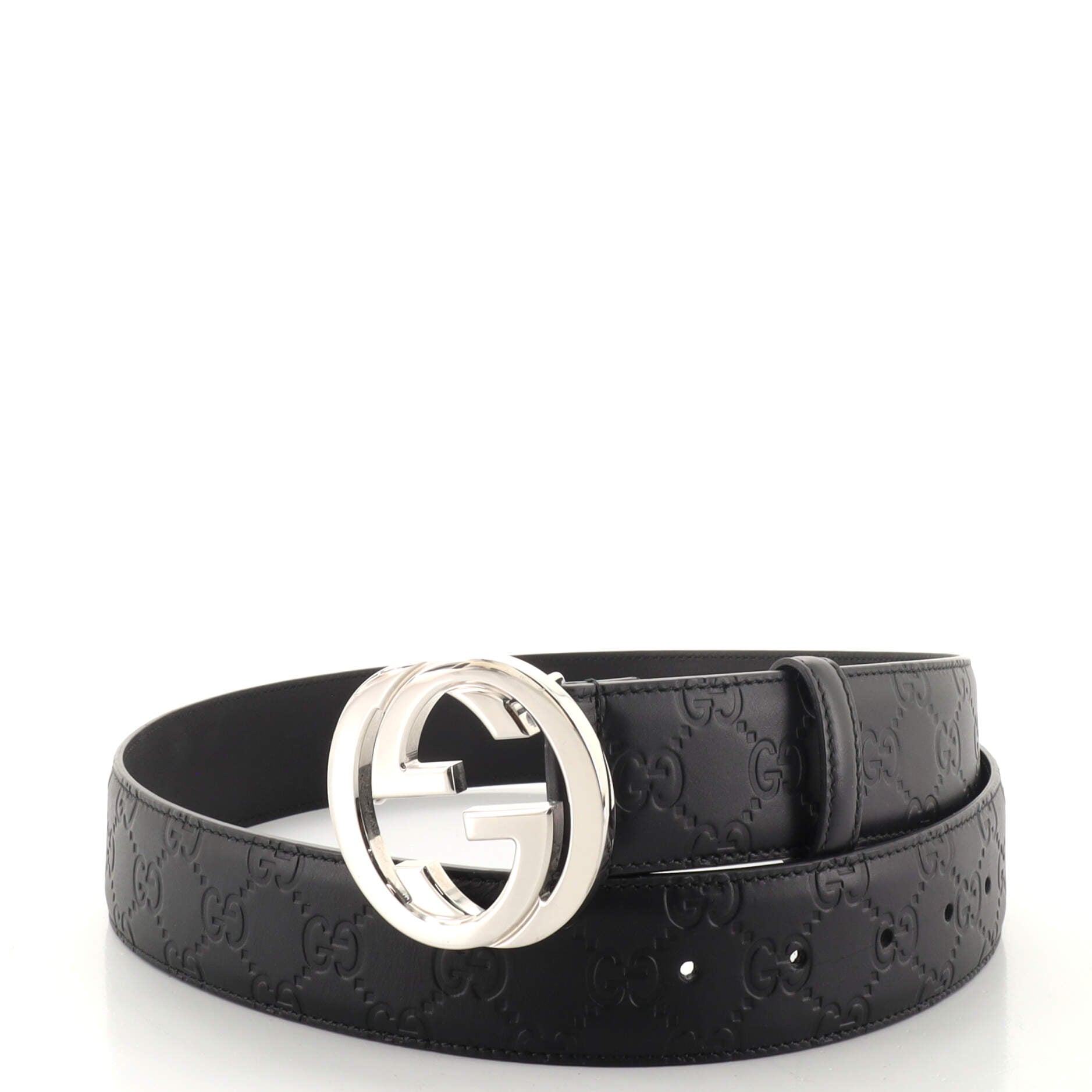 Interlocking G Belt Guccissima Leather Wide 85