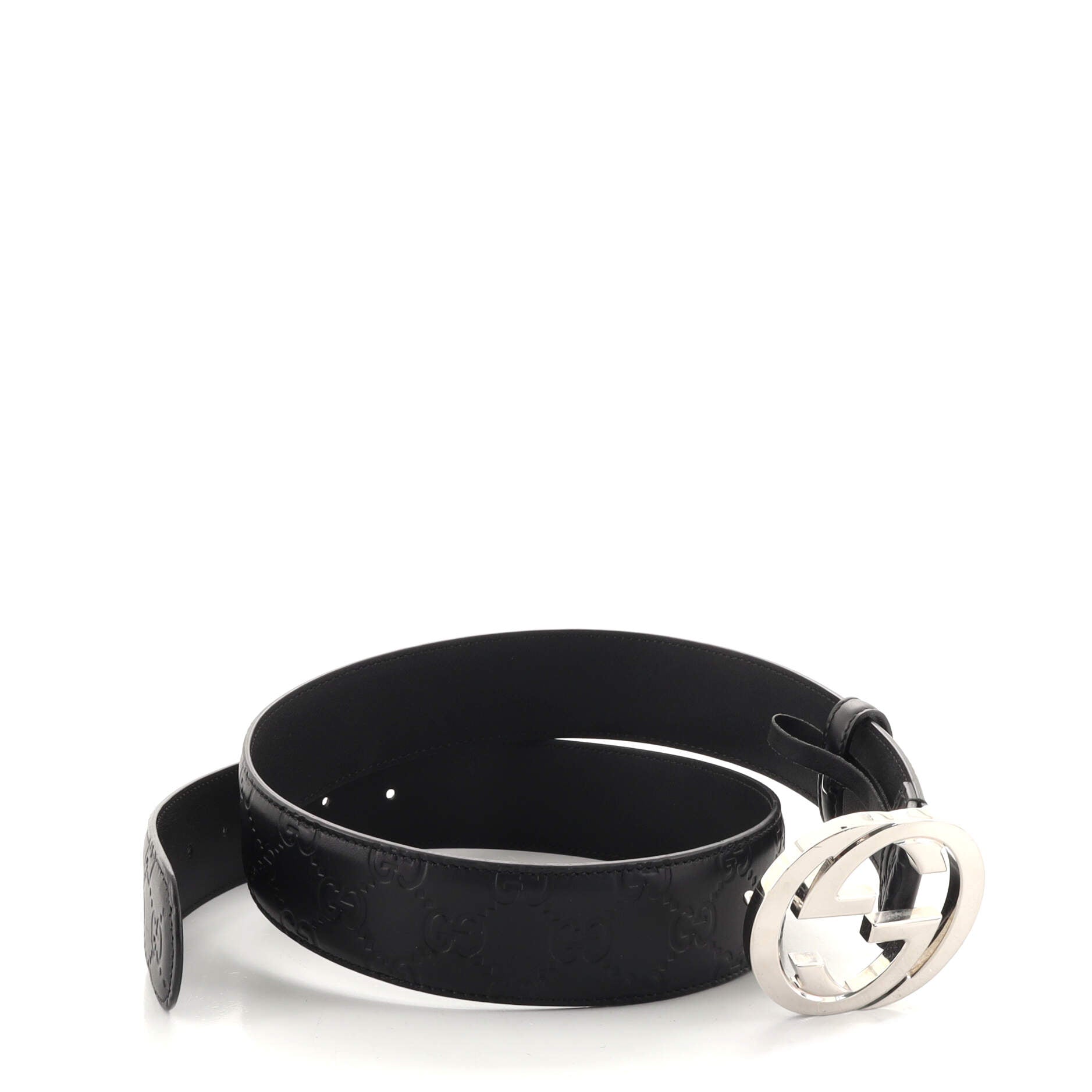 Interlocking G Belt Guccissima Leather Wide 85