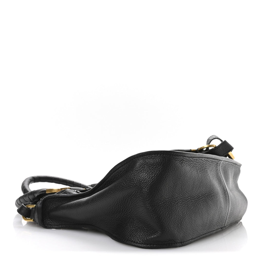Calfskin Medium Marcie Satchel Black
