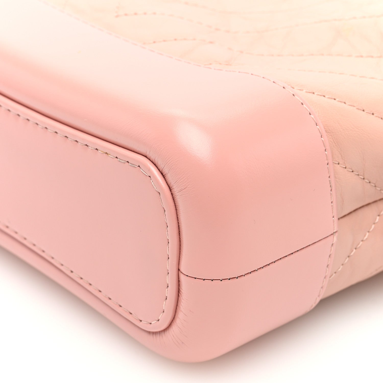 Aged Calfskin Chevron Quilted Small Gabrielle Hobo Pink