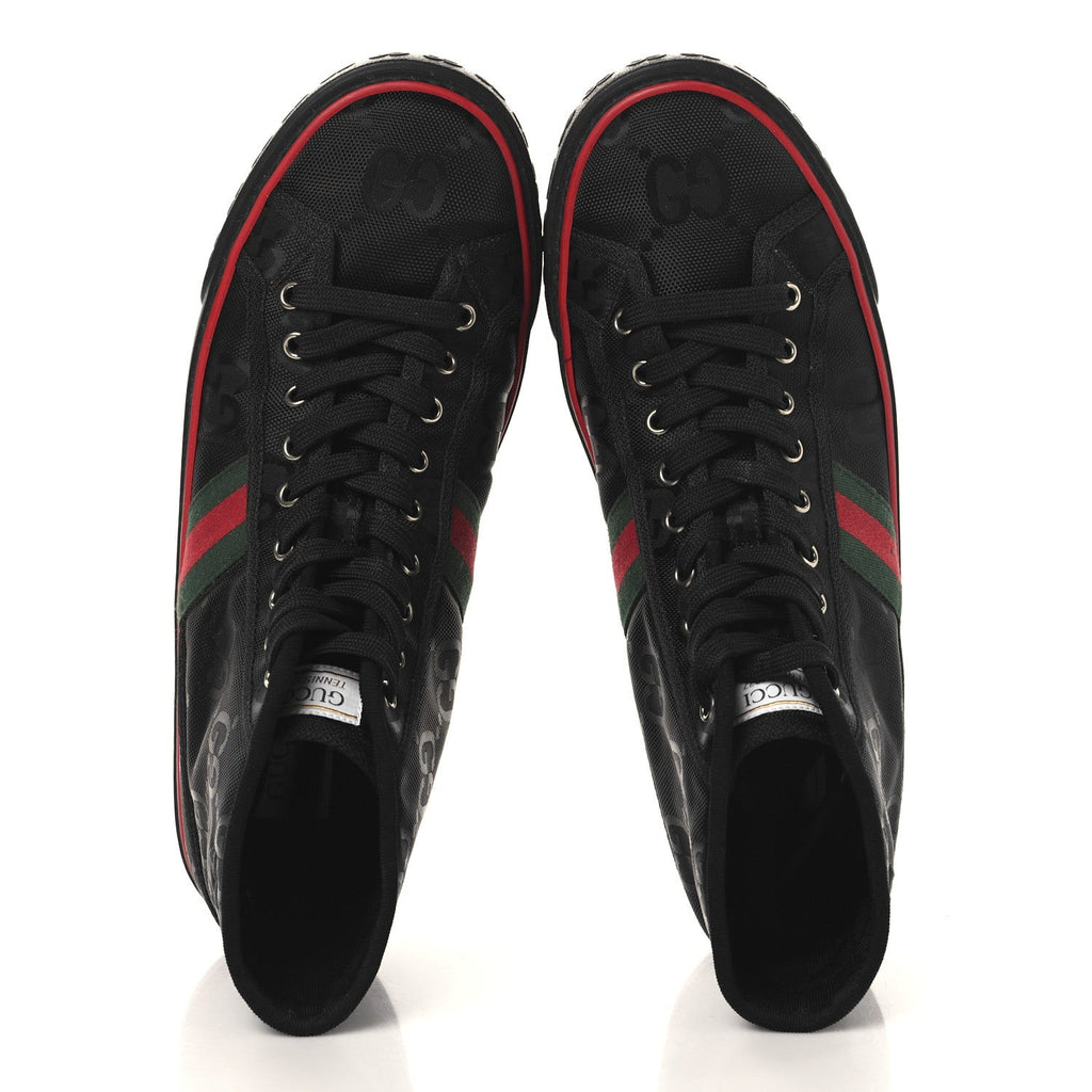Econyl Nylon Web Monogram Off The Grid Mens 1977 Tennis High Top Sneakers 9.5 Black