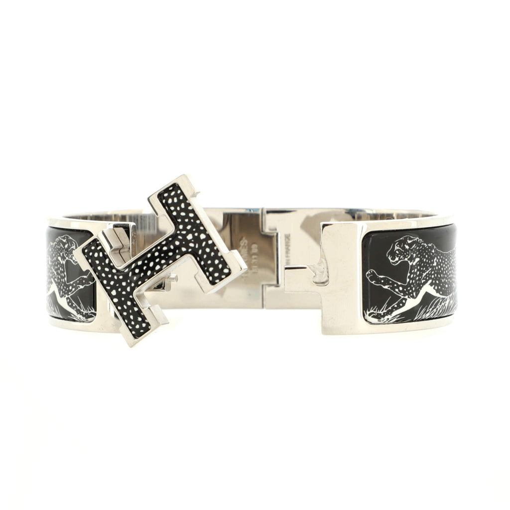 Clic Clac H Bracelet Printed Enamel Wide