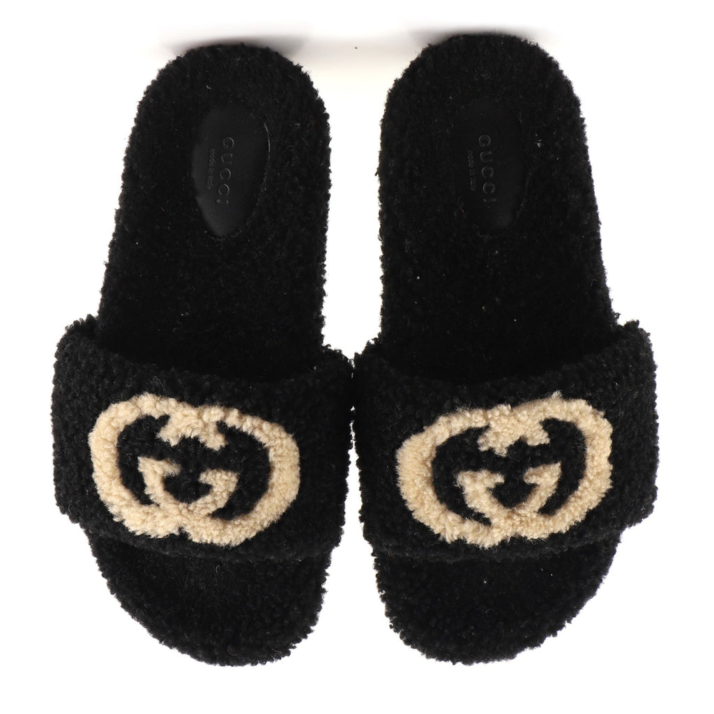 Women's Logo Slide Sandals Shearling