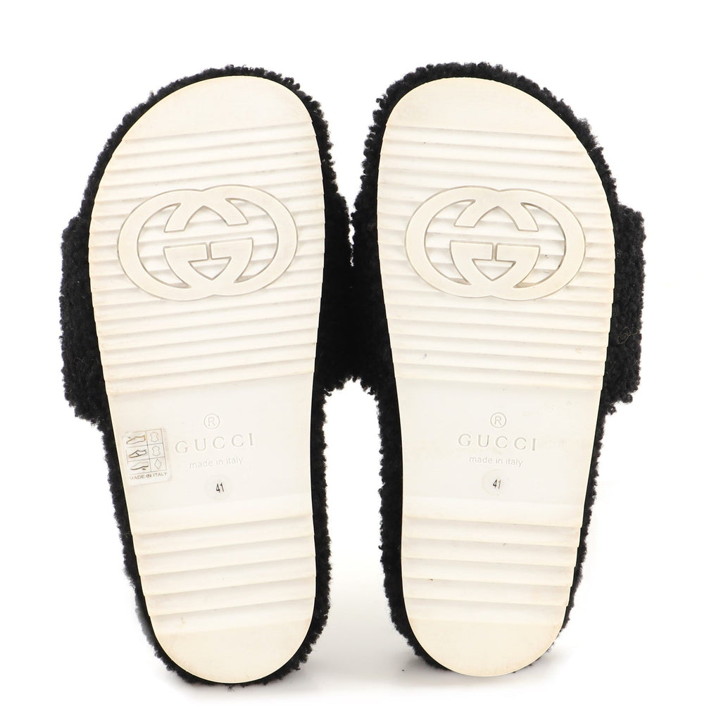 Women's Logo Slide Sandals Shearling