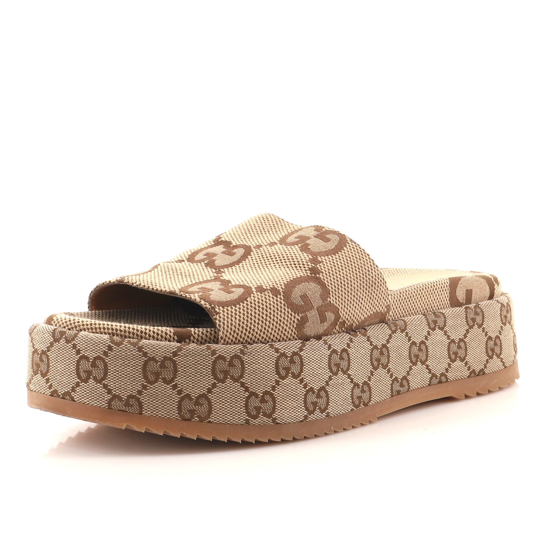 Women's Angelina Platform Slide Sandals GG Canvas