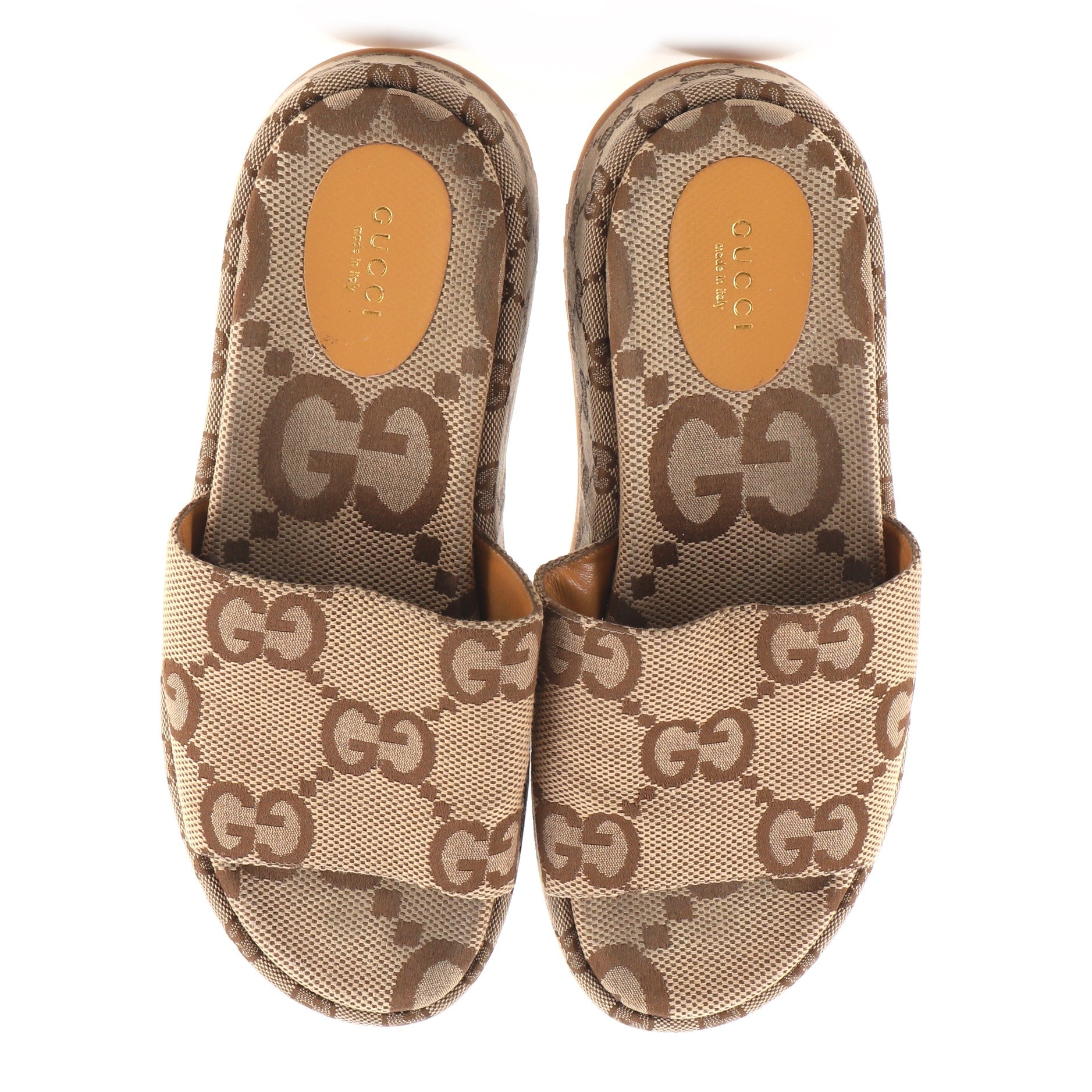 Women's Angelina Platform Slide Sandals GG Canvas