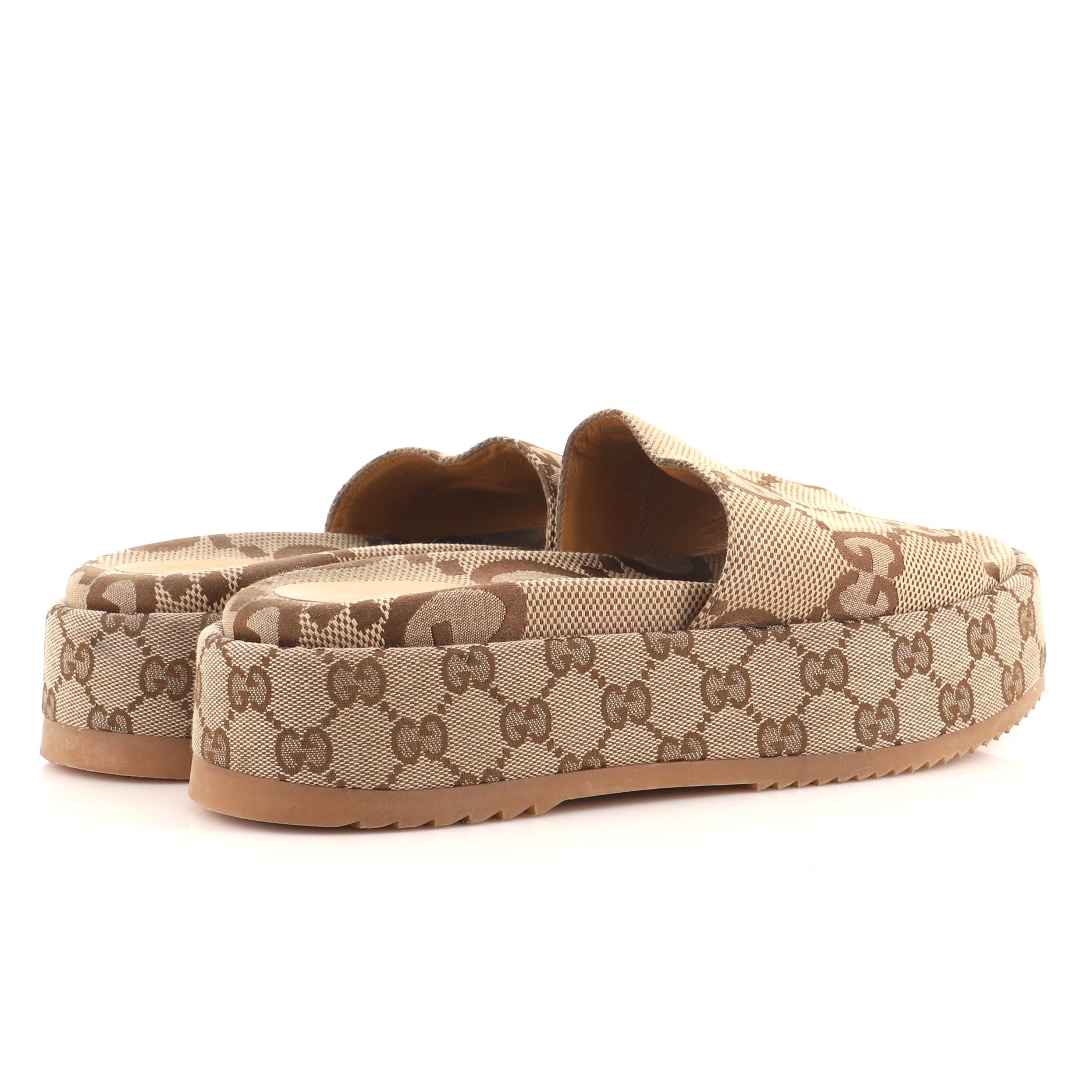 Women's Angelina Platform Slide Sandals GG Canvas