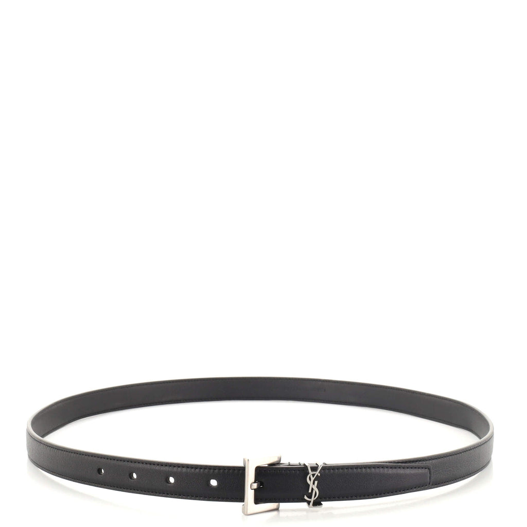 Classic Monogram Square Buckle Belt Leather Thin 95