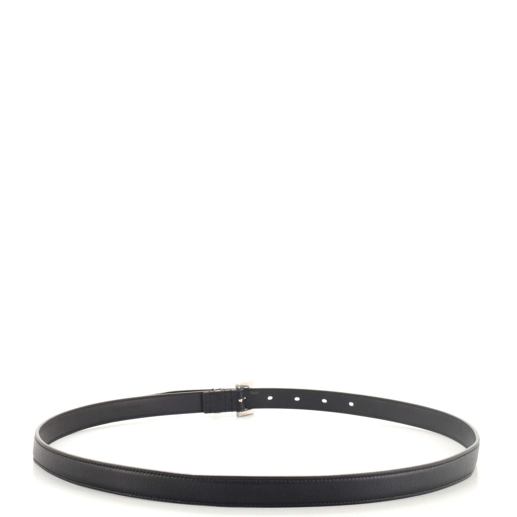Classic Monogram Square Buckle Belt Leather Thin 95