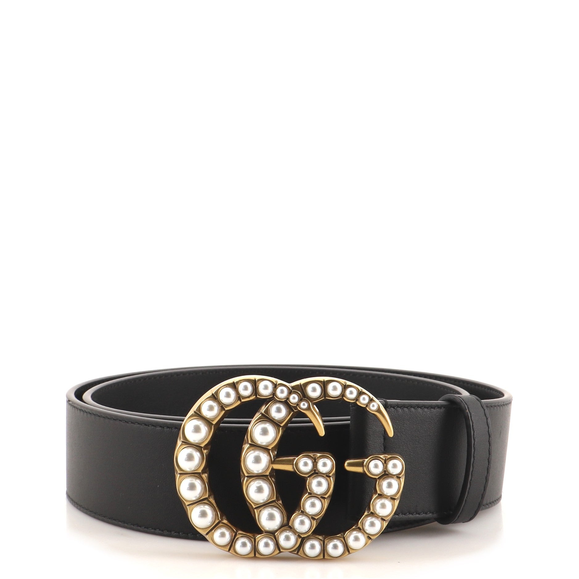 Pearly GG Marmont Belt Leather Wide 90