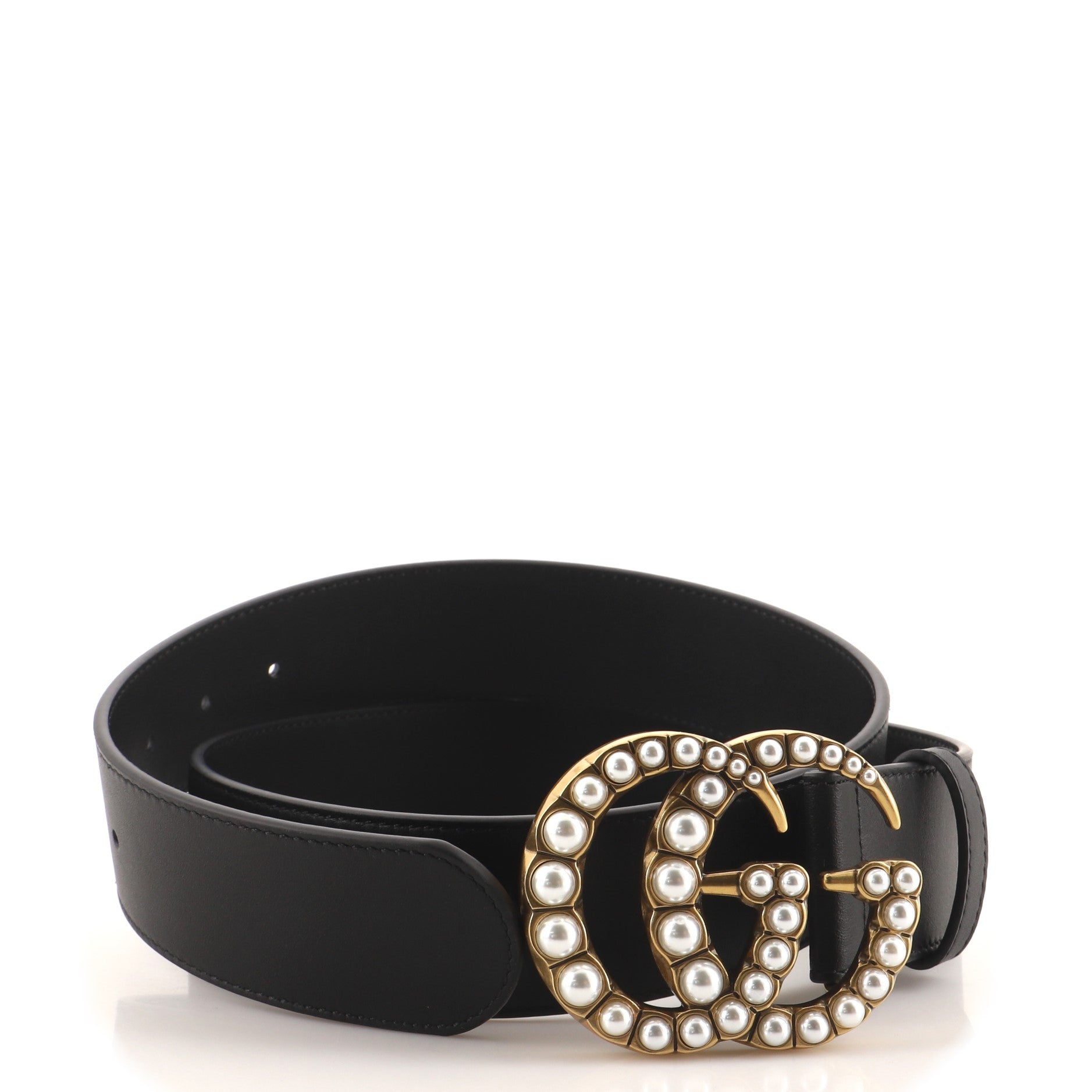 Pearly GG Marmont Belt Leather Wide 90