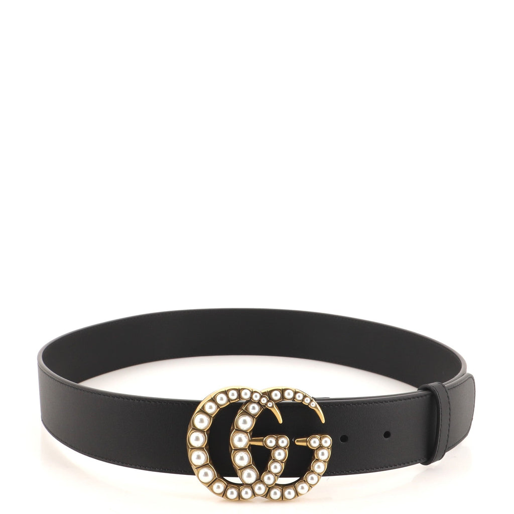 Pearly GG Marmont Belt Leather Wide 90