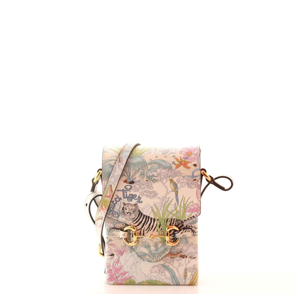 Horsebit 1955 Crossbody Bag Tiger Printed Leather Mini