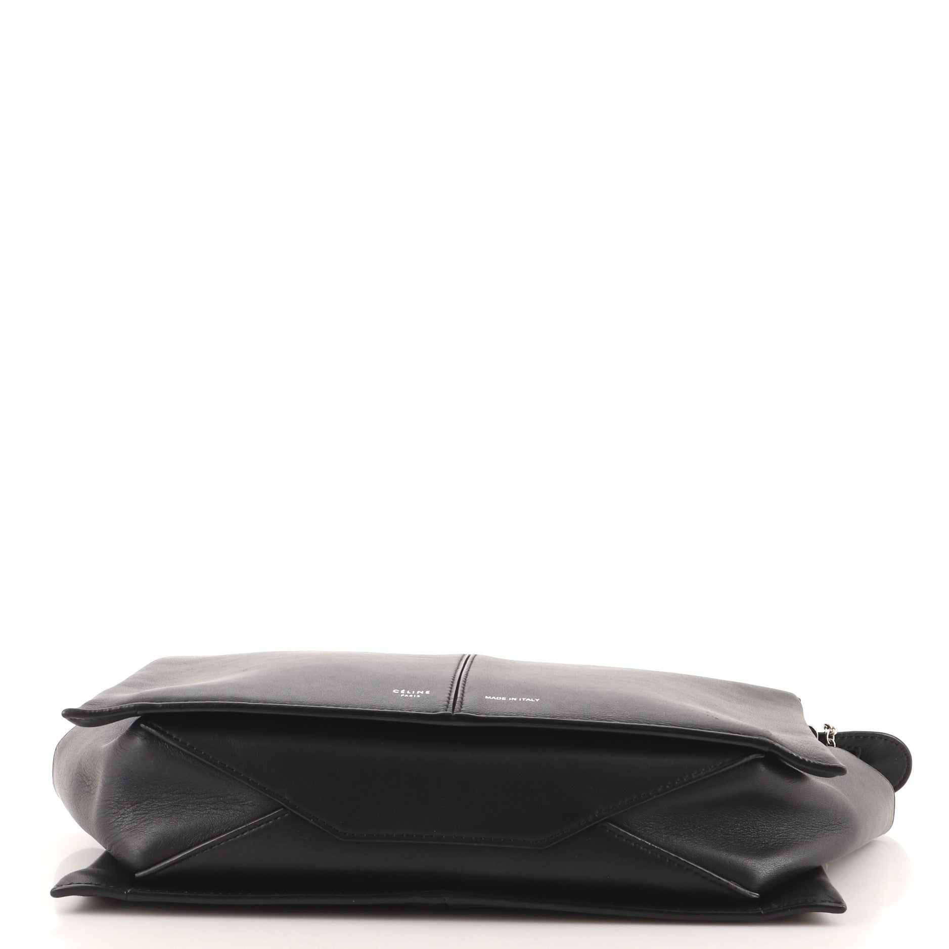 Tri-Fold Clutch on Chain Smooth Leather