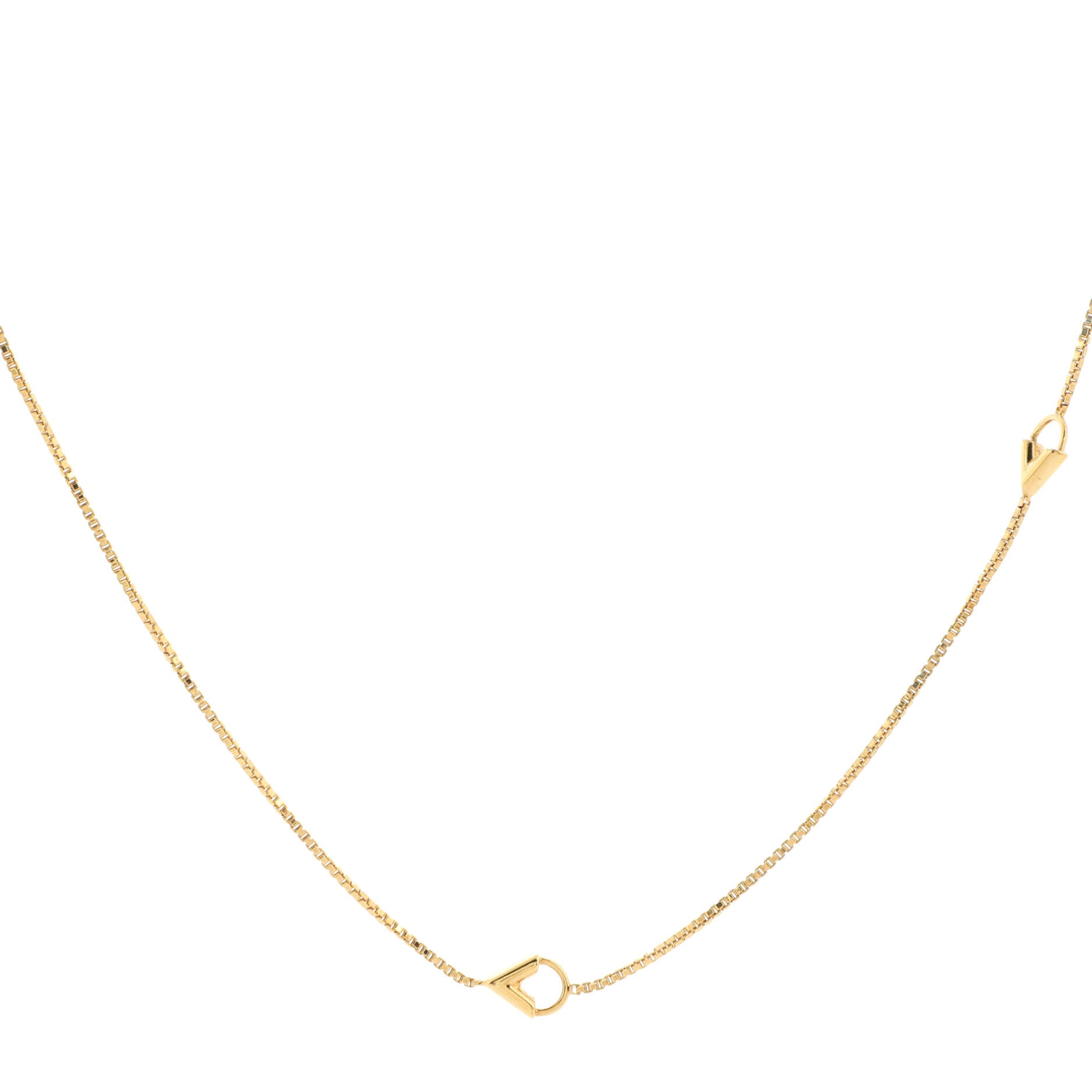 Essential V Sautoir Necklace Metal
