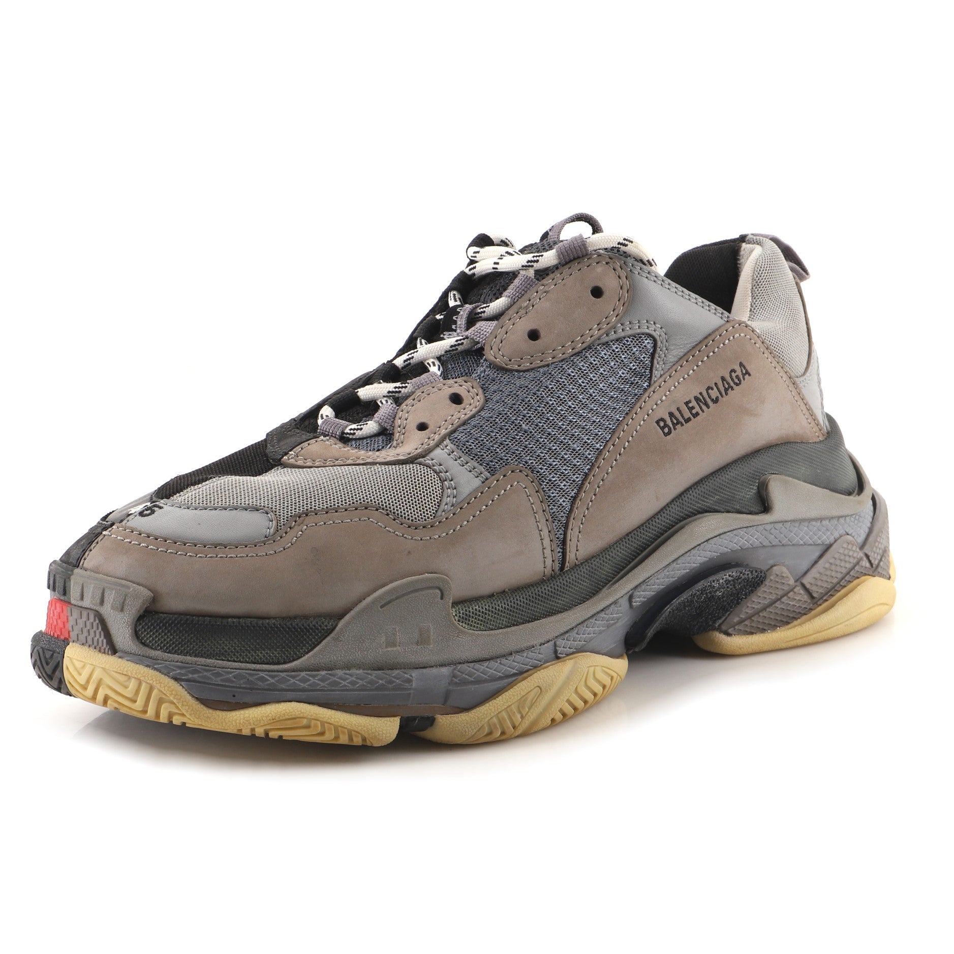 Men's Triple S Sneakers Fabric and Mesh with Leather