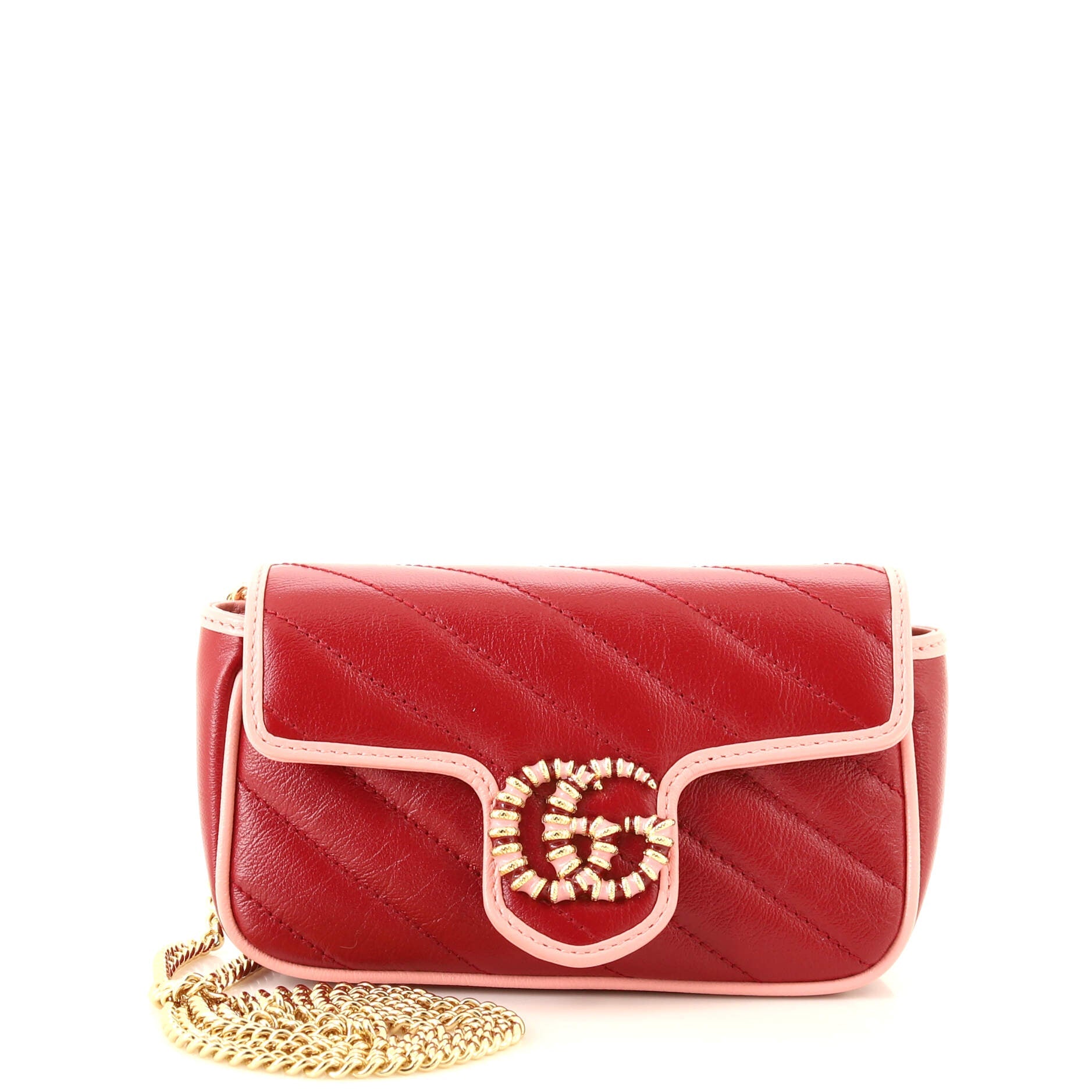 GG Marmont Flap Bag Diagonal Quilted Leather Super Mini