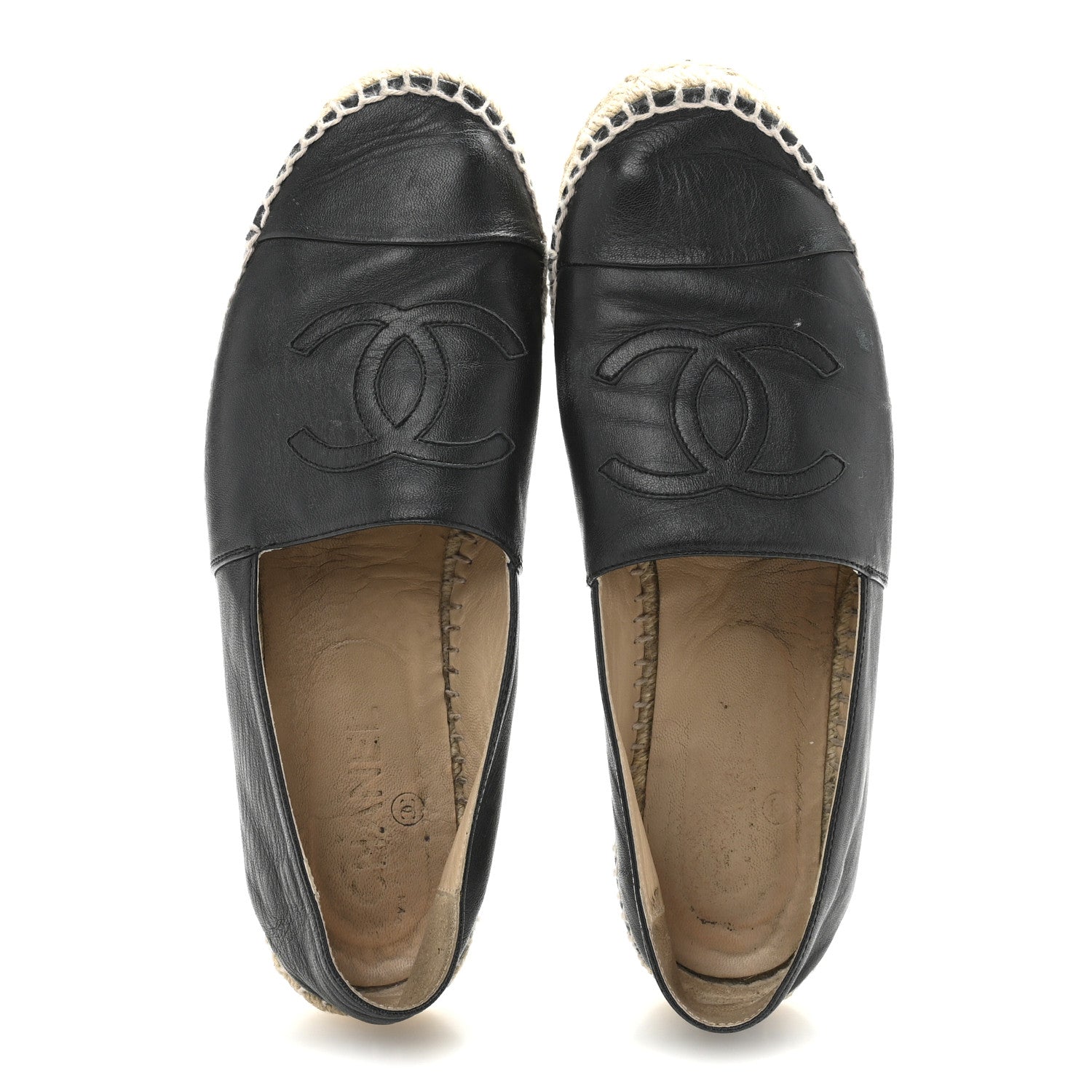 Lambskin CC Espadrilles 40 Black