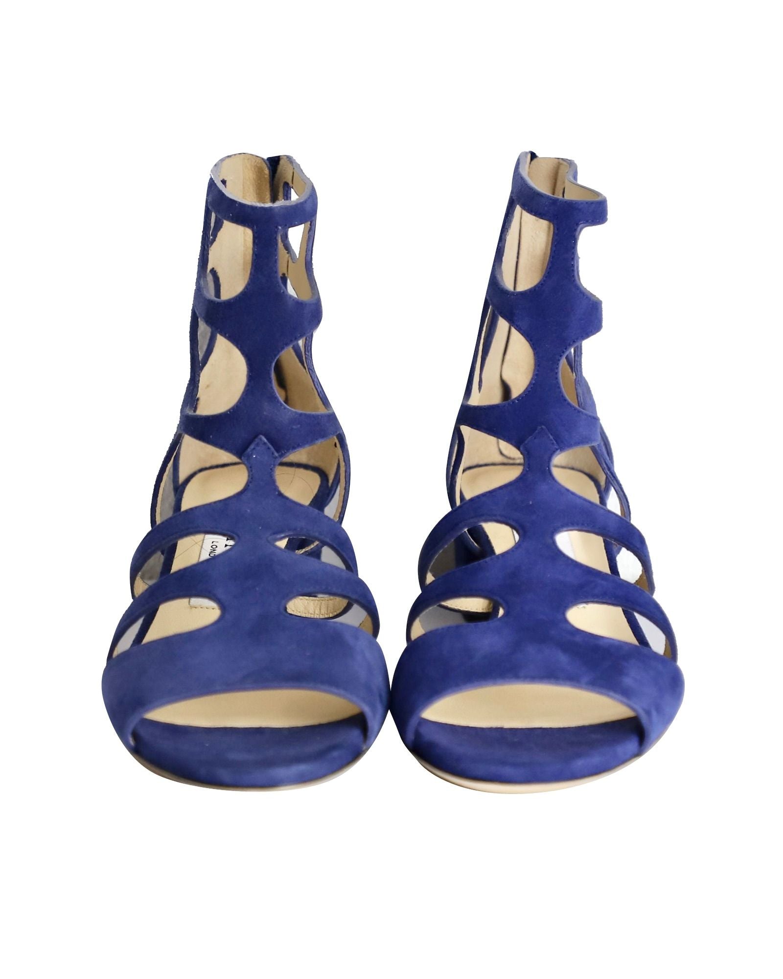 Women's Jimmy Choo Ren 35 Sandals in Blue Suede