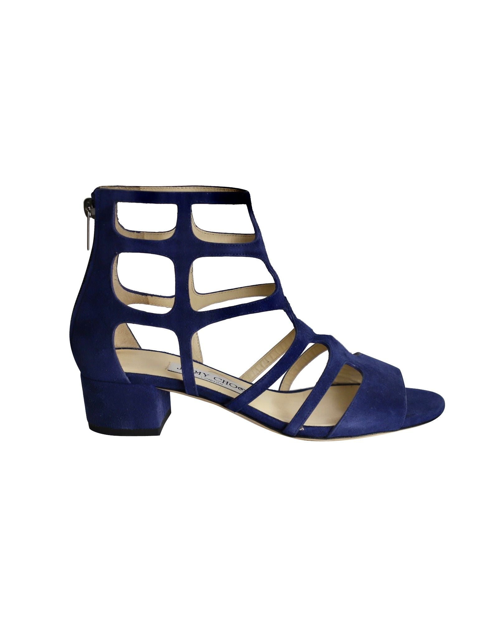 Women's Jimmy Choo Ren 35 Sandals in Blue Suede